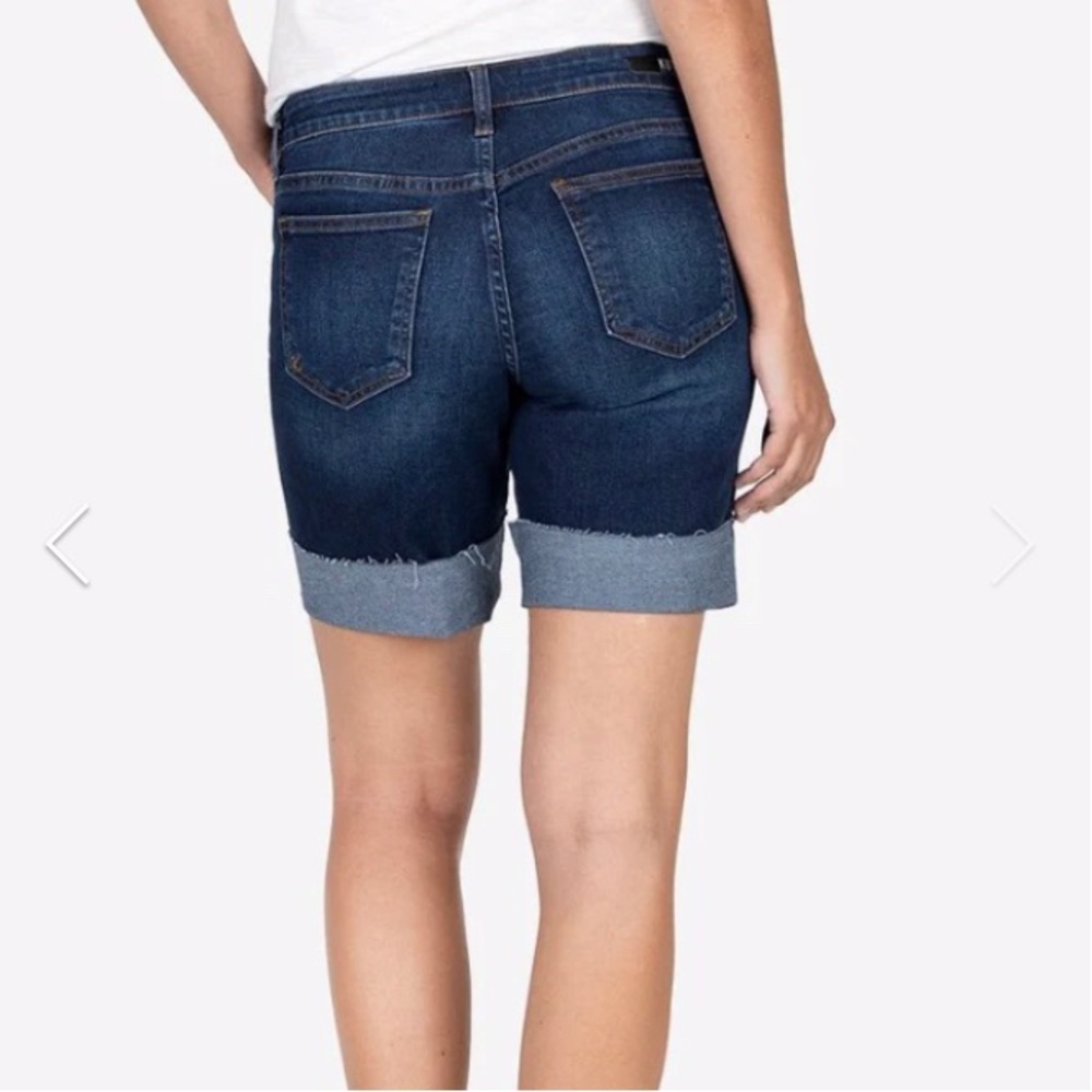 Kut from the Kloth Catherine Bermuda Denim Midrise 8” Shorts Size 8 NWT - Picture 3 of 13